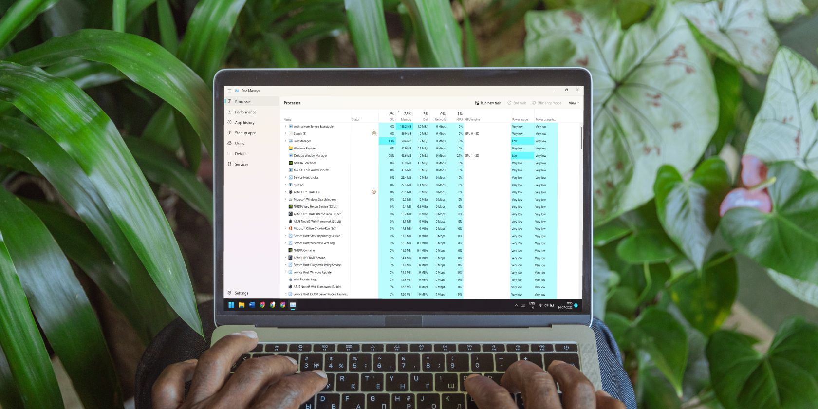 Скорость обновления Диспетчера задач в Windows 11