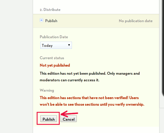 Кнопка публикации: финальный шаг для запуска издания