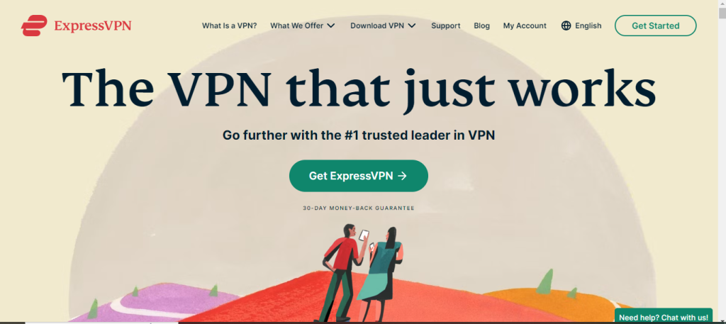 Сайт ExpressVPN с инструкциями по настройке