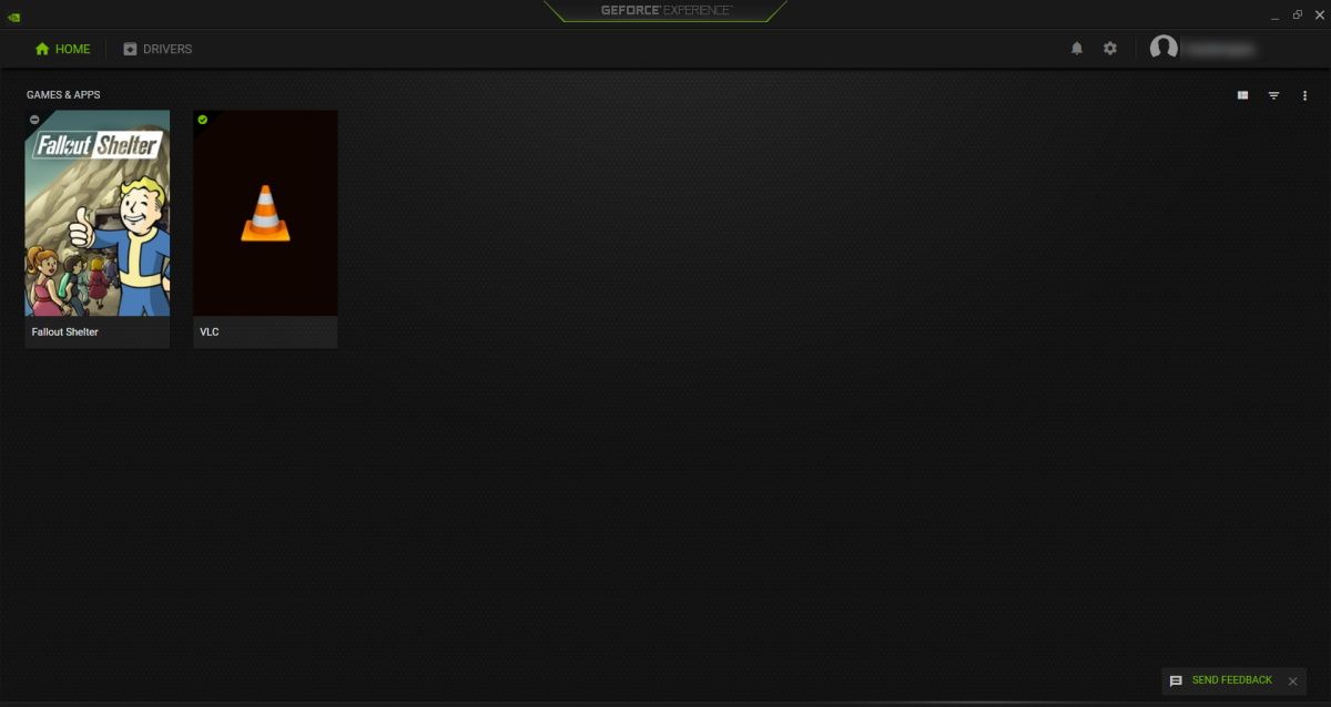 Список игр, добавленных в GeForce Experience