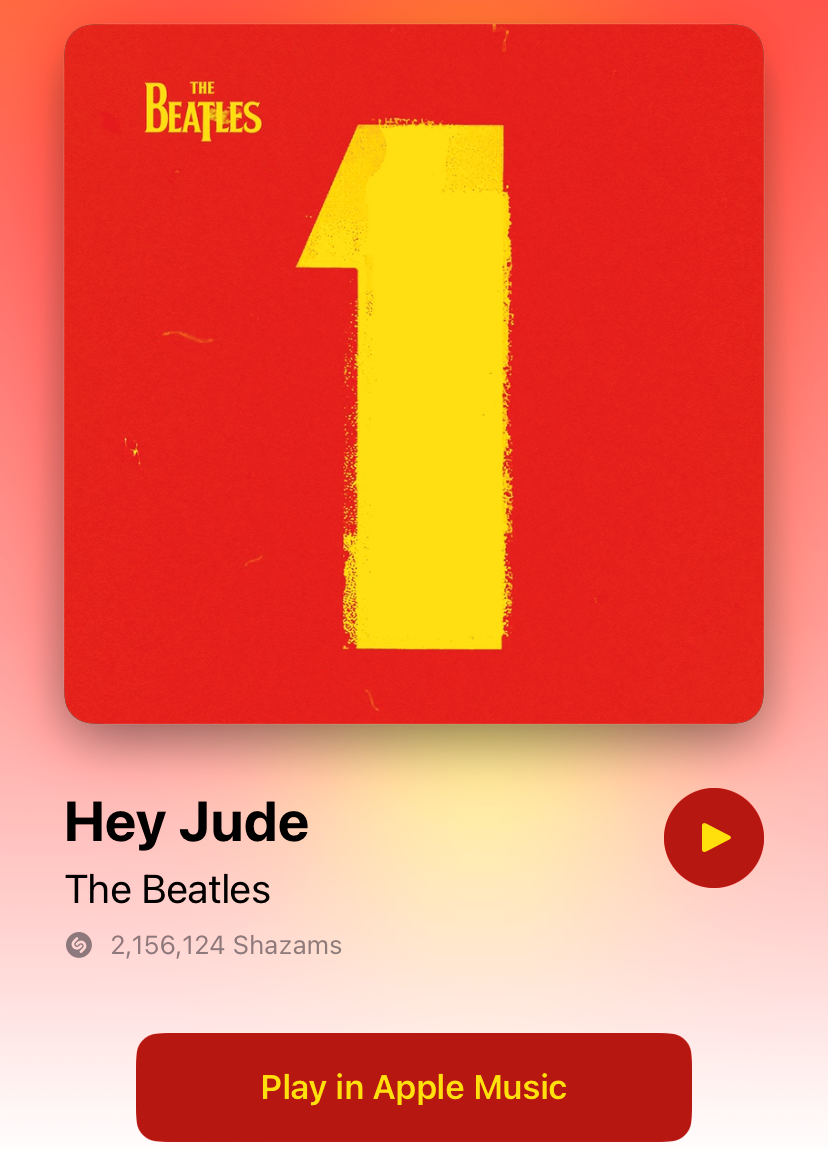 Страница найденного трека на сайте Shazam. 