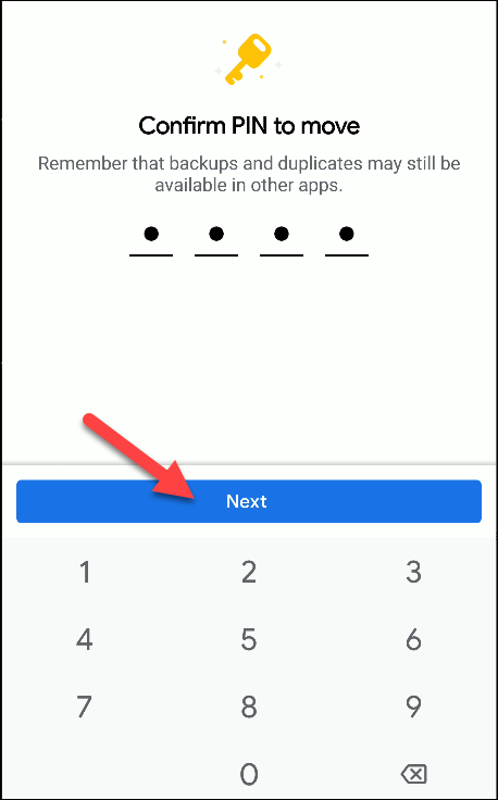 Запрос PIN перед перемещением файлов в Safe Folder