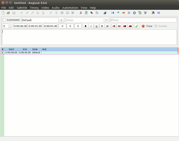 Aegisub: редактор субтитров