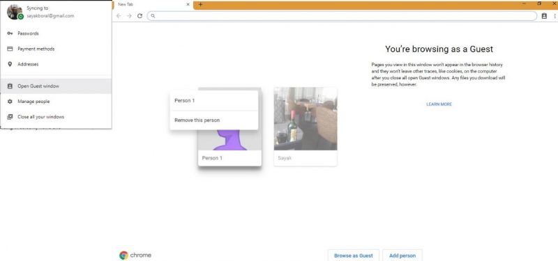 Добавление гостевого режима и временных профилей в Chrome