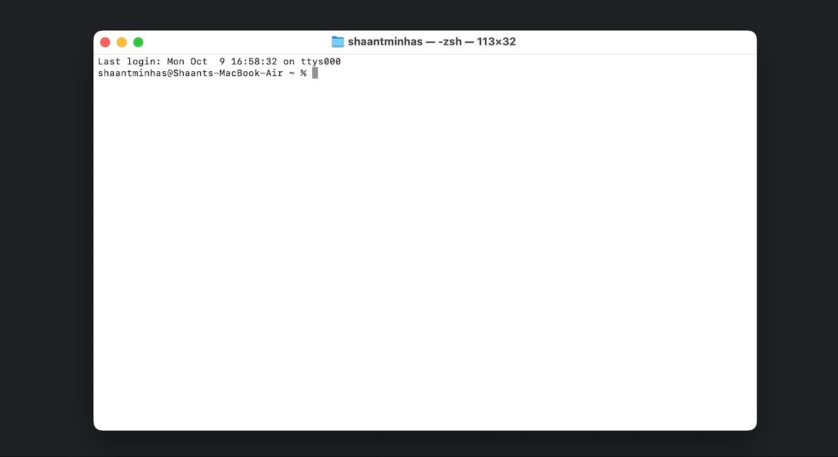 Приложение Terminal на Mac