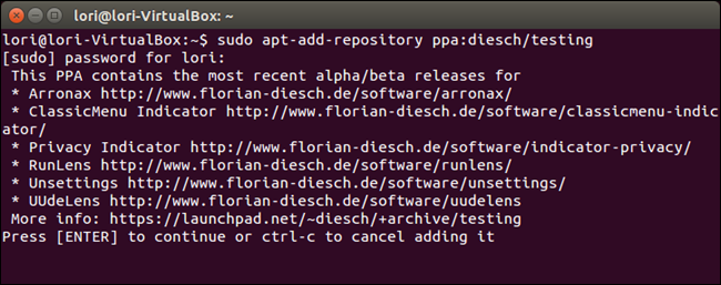 Классическое меню GNOME в Ubuntu 14.04