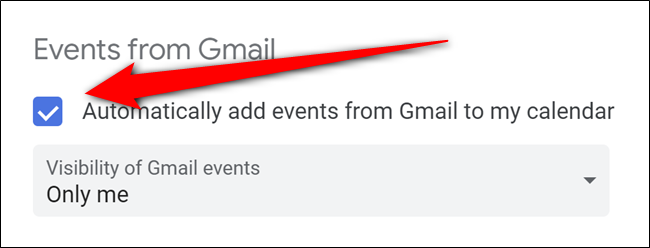 Отключение автоматического добавления событий из Gmail в Google Календаре