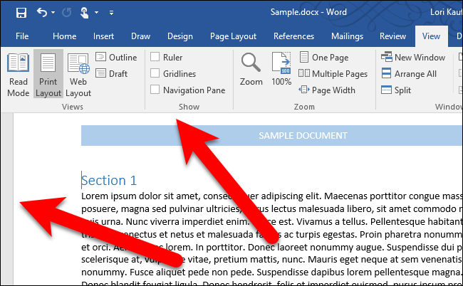 Вид без линейки