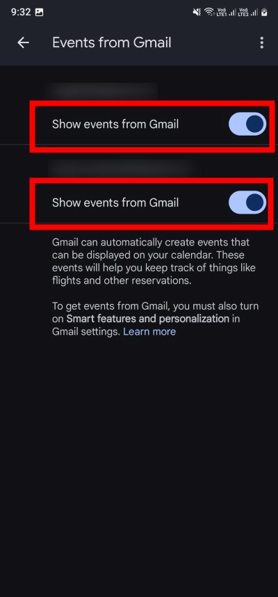 Включение умных функций в мобильном Gmail