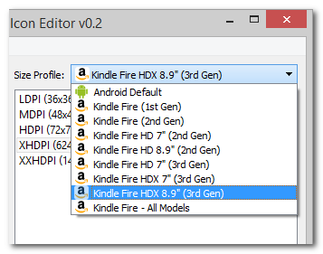 Выбор профиля размера