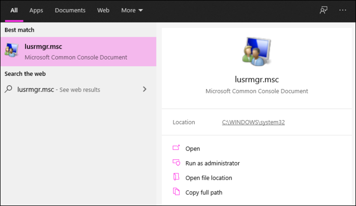 Откройте оснастку Локальные пользователи и группы через lusrmgr.msc