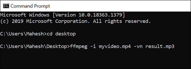 Извлечение звуковой дорожки из видео