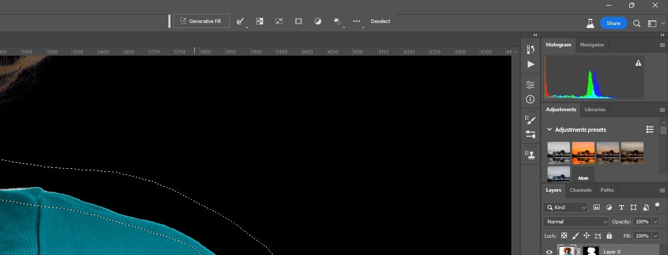 8. Нажмите Generative Fill