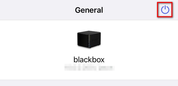 Нажмите кнопку питания в правом верхнем углу интерфейса DS Finder.
