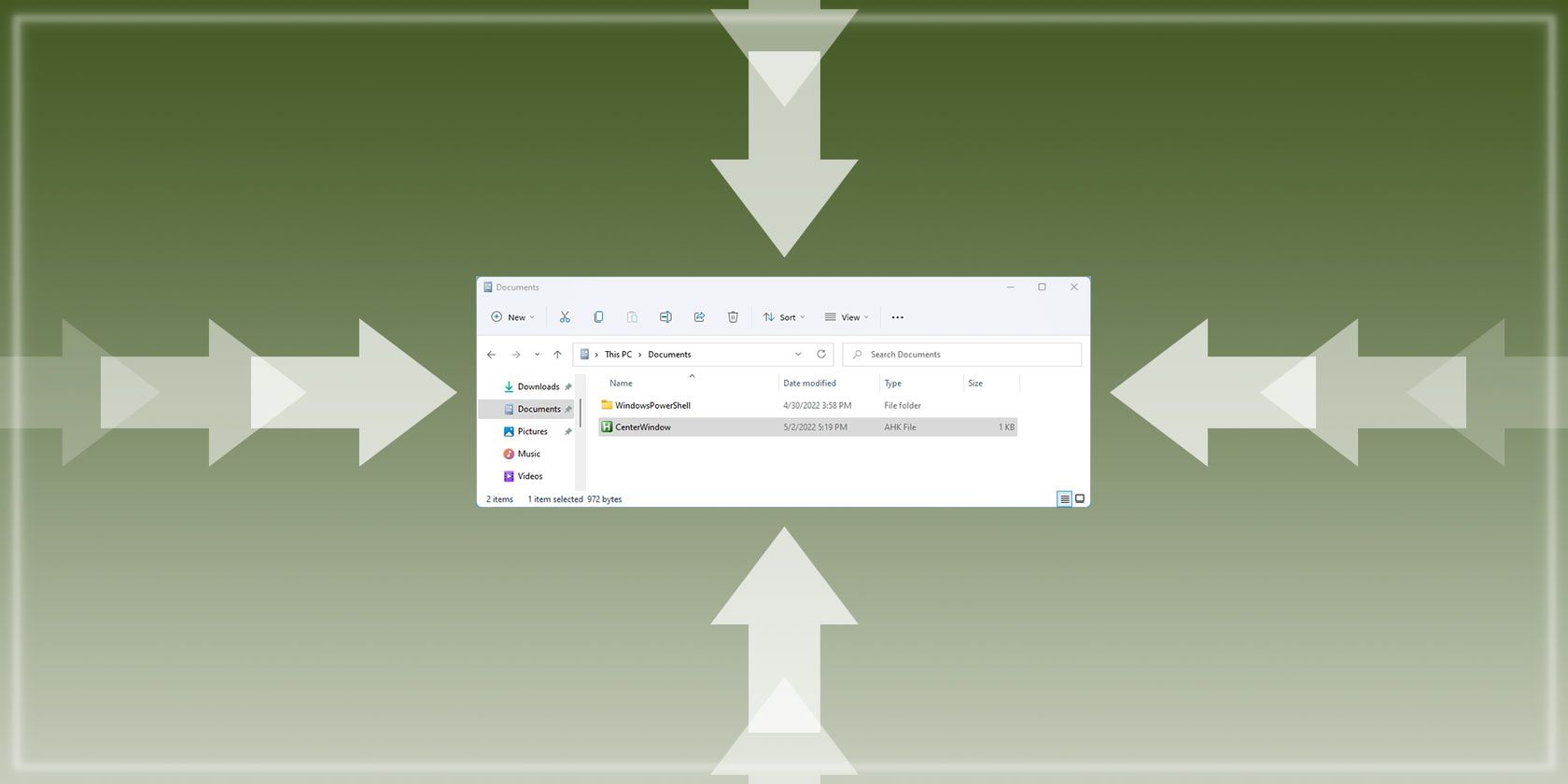 Центрирование окна в Windows с AutoHotKey