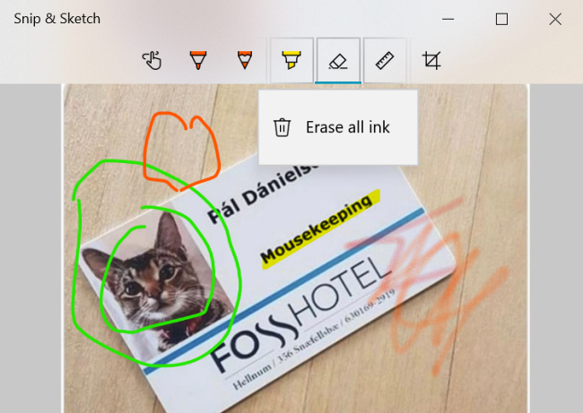 Инструмент ластика для удаления аннотаций