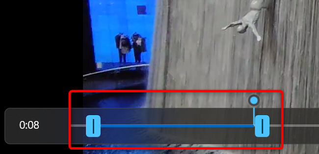 Ползунки для обрезки видео: выделите часть, которую нужно сохранить