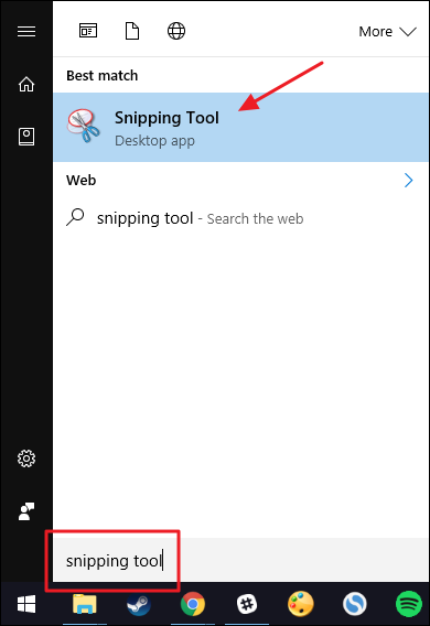 Окно Snipping Tool с кнопкой Опции и списком настроек