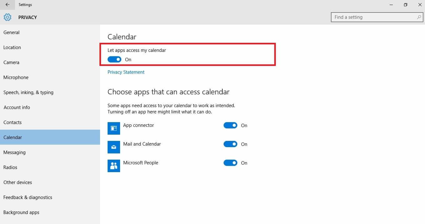 let apps access my calendar emails won't sync