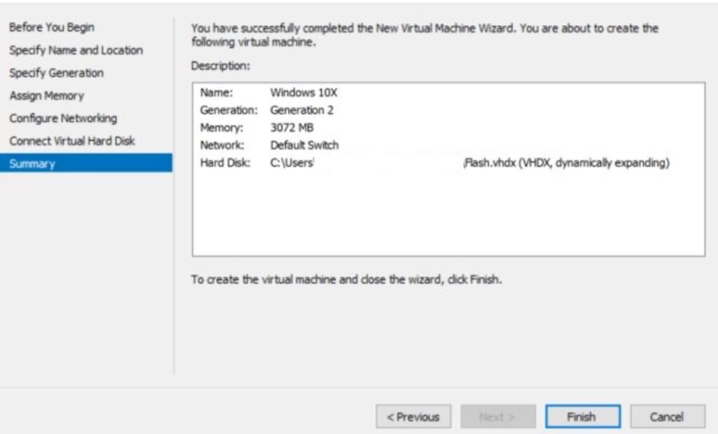 Управление виртуальной машиной в Hyper-V