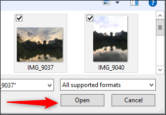 Select and insert photos
