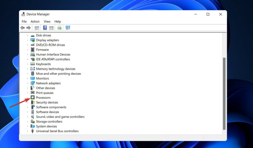 Диспетчер устройств — раздел Процессоры