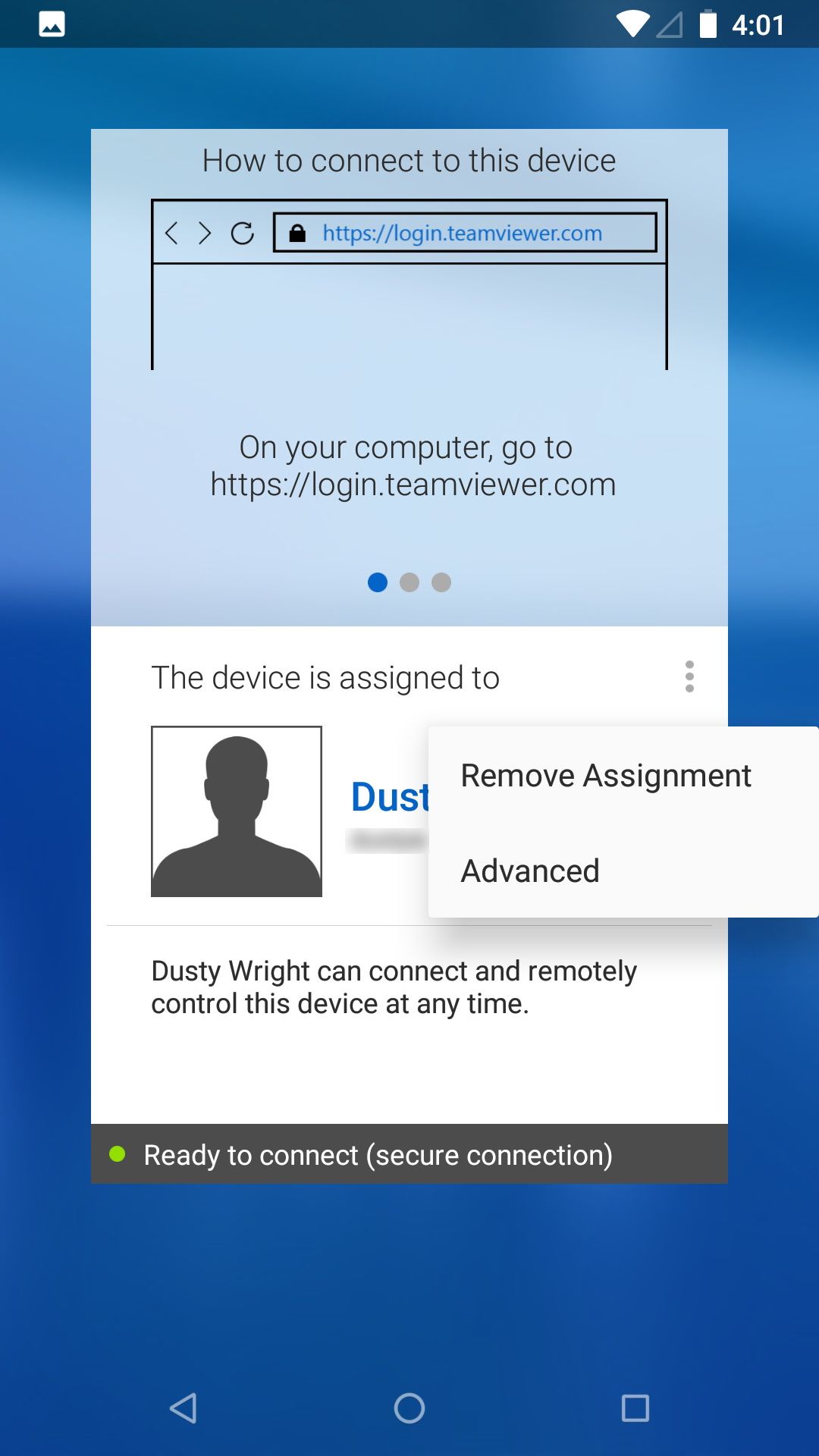 Removing an assigned device in TeamViewer Host