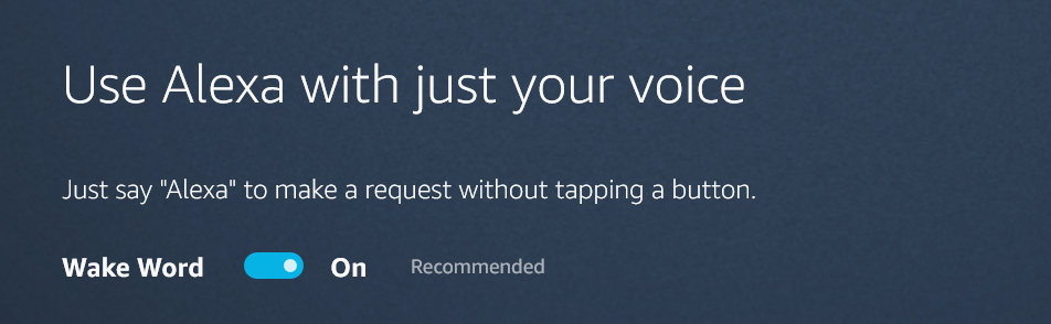Включение Wake Word