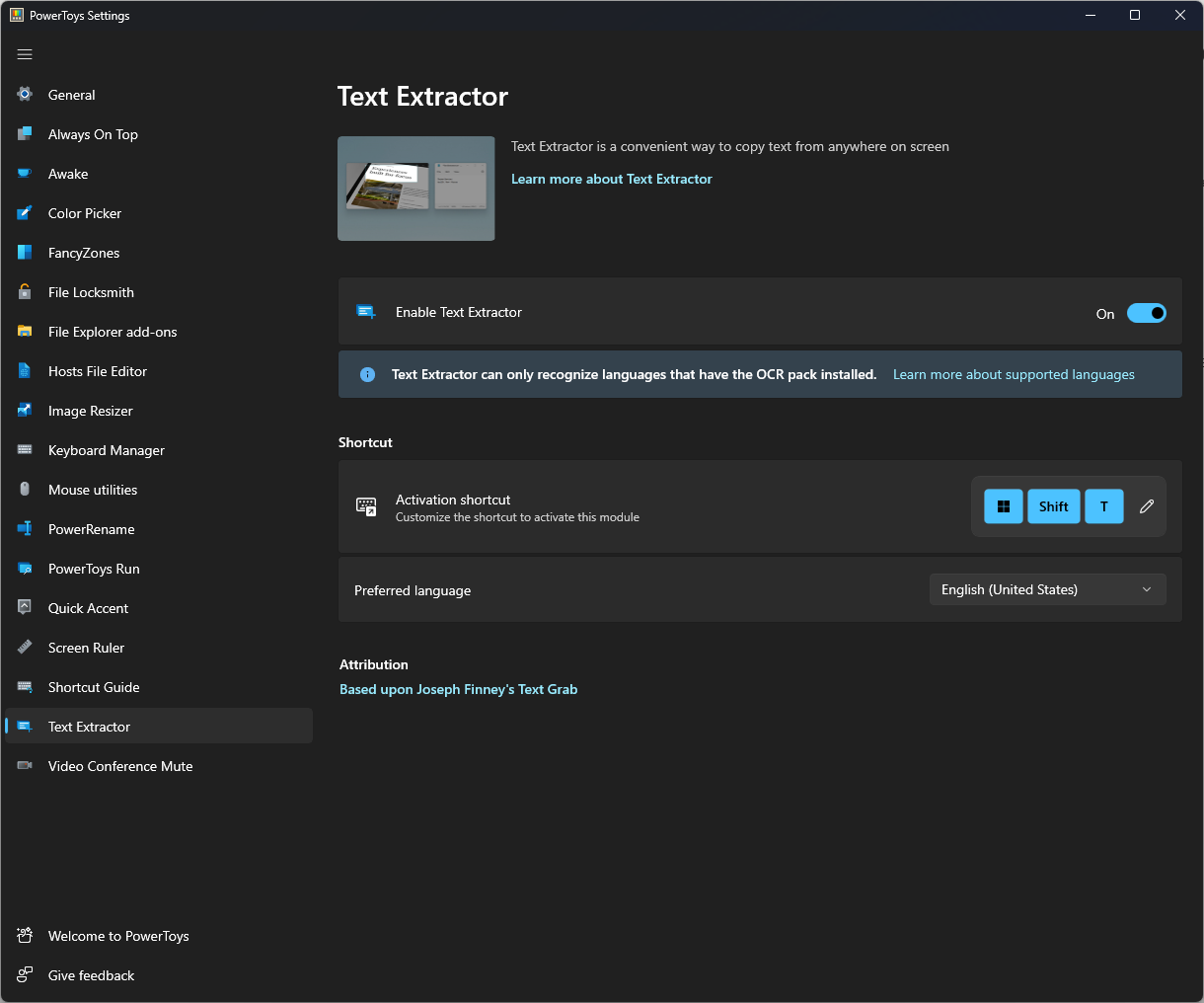 Text Extractor копирует текст с экрана