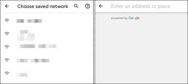 Выбор сети или добавление адреса