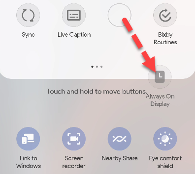 Перетащите кнопку вниз, чтобы добавить её в панель.