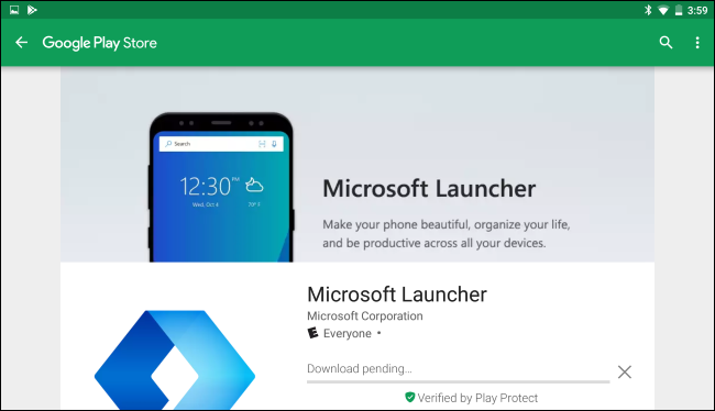 Окно выбора лаунчера в Android с опцией Microsoft Launcher