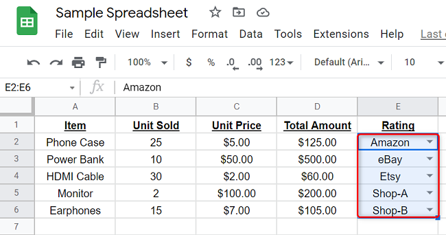 Выделение ячеек с выпадающими списками.