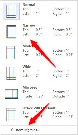 Уменьшение полей документа для брошюры