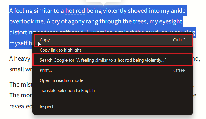 Восстановленное контекстное меню в Chrome с расширением