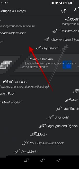 Sécurité du compte Facebook mobile