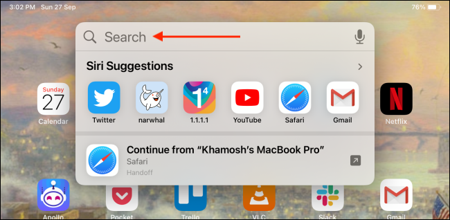 Тап в текстовое поле Apple Pencil