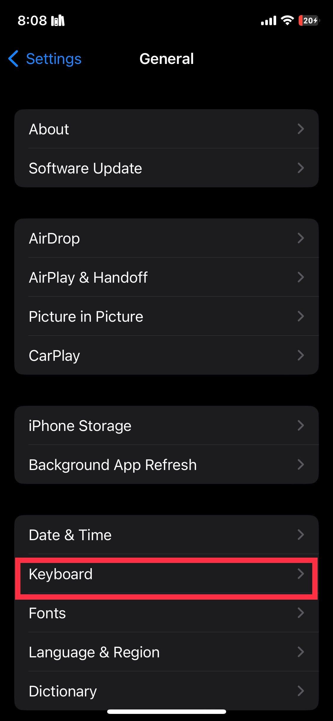 Основные настройки iPhone