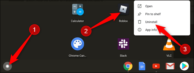 Нажмите лаунчер, кликните правой кнопкой по приложению и выберите «Удалить»