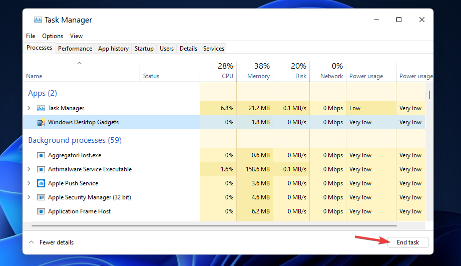 Завершение задачи для фоновых процессов