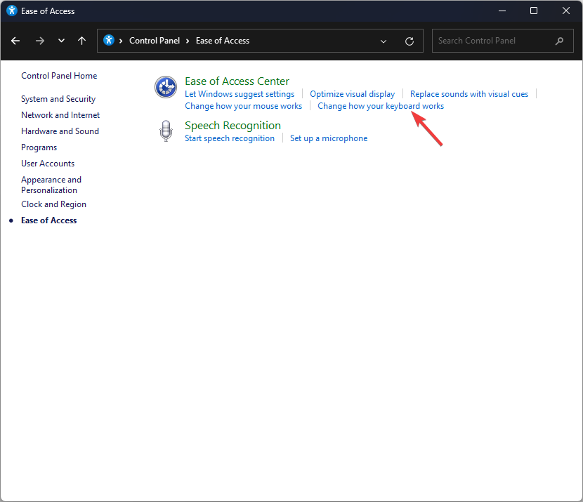 Изменение работы клавиатуры