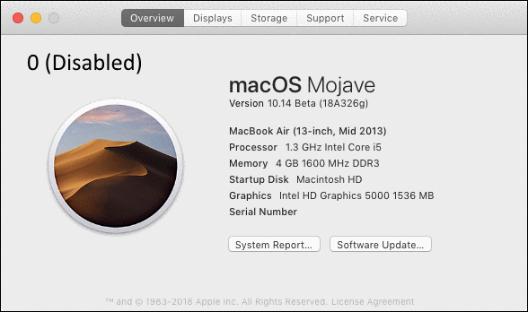 Анимация сравнения субпиксельного сглаживания в Mojave