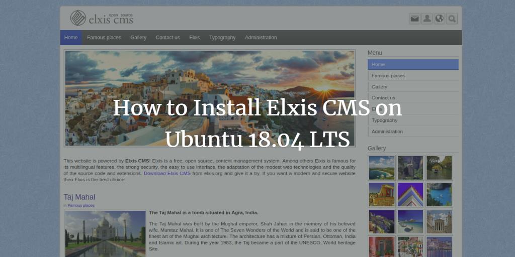 Установка Elxis CMS на Ubuntu 18.04