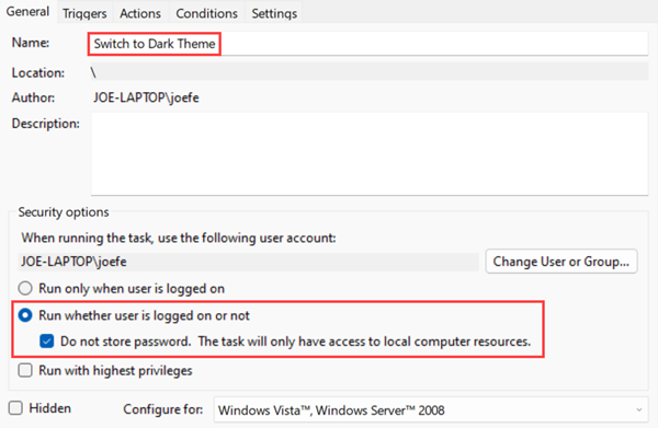 Give the task a name.
