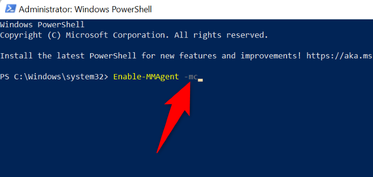 Включение сжатия памяти в Windows 11.