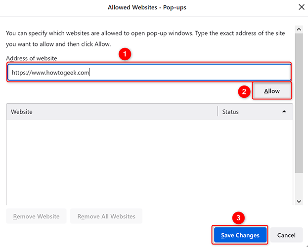 Разрешите всплывающие окна для конкретного сайта.