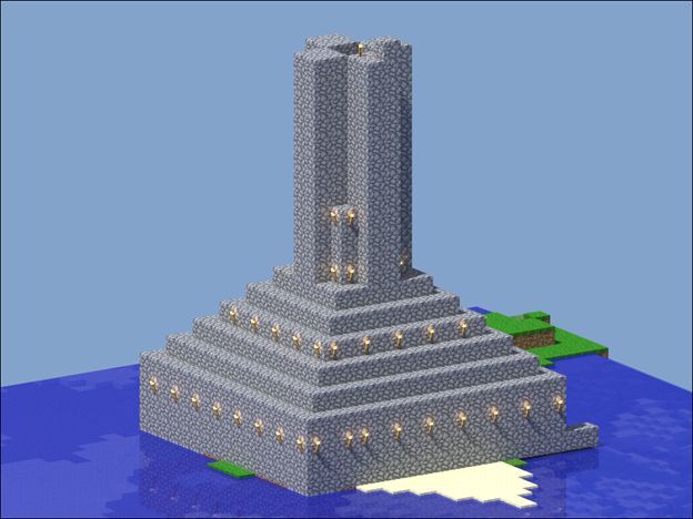 Результат небольшого рендера 3x3 чанков