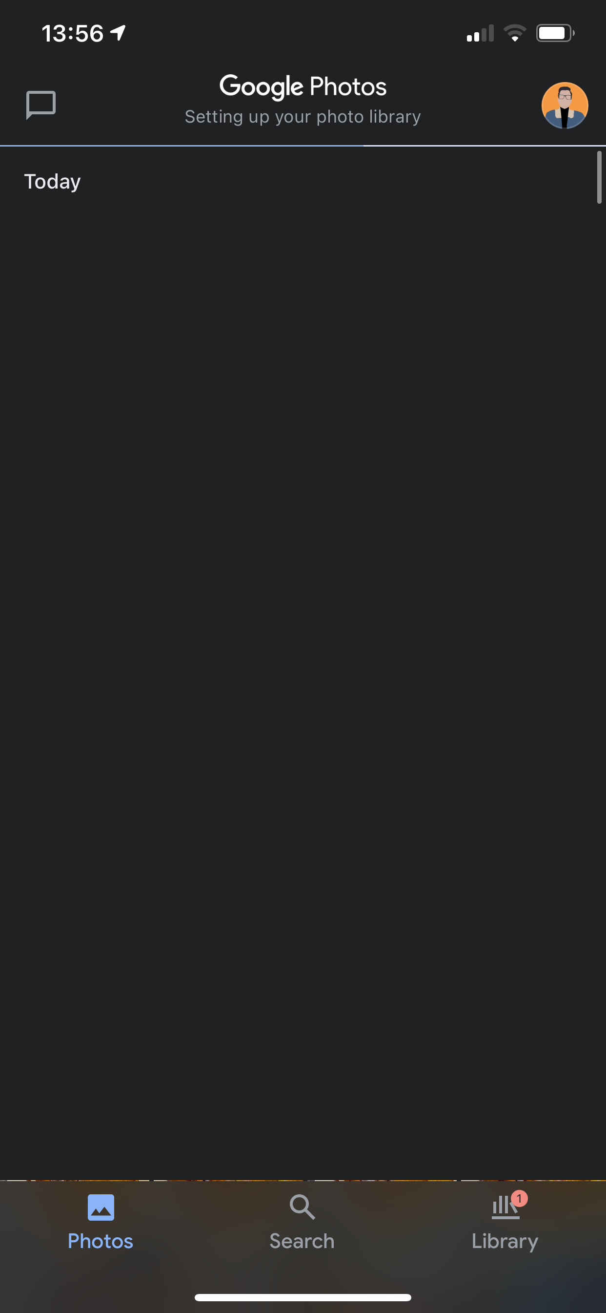 Иконка профиля в Google Photos