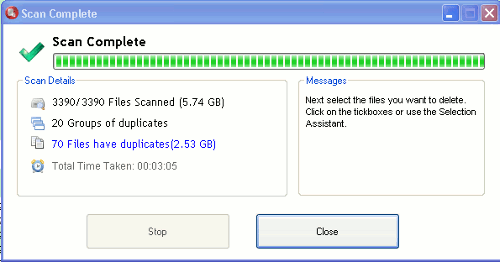 Программа Duplicate Cleaner на экране с результатами поиска дубликатов