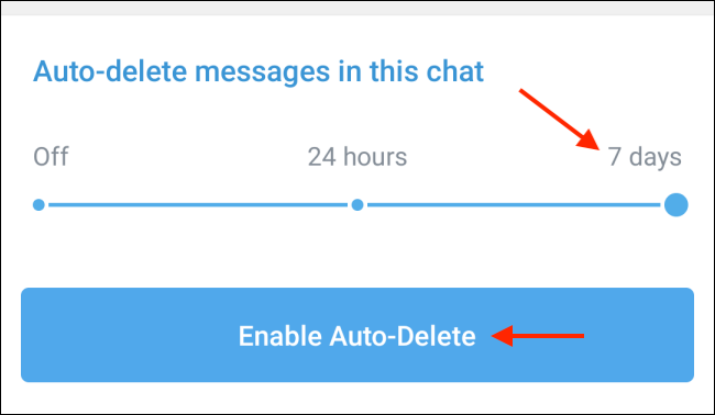 Enable Auto-Delete Feature